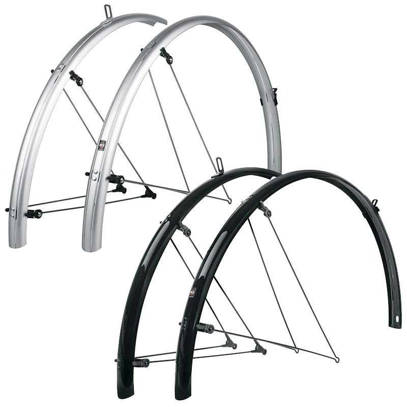 SKS Schutzblech Set Rennrad 28 Zoll 35mm Bluemels Basic Schwarz o. Silber  VR + HR