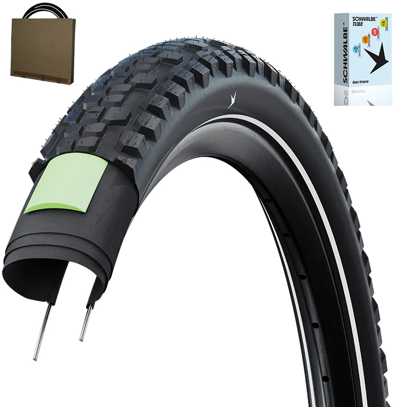 SCHWALBE E-Bike Reifen Johnny Watts Plus Draht 29x2.60 | 65-622 Addix Pannenschutz Reflex mit SV Schlauch