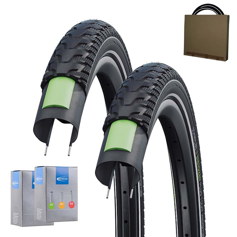 2x SCHWALBE E-Bike Reifen Energizer Plus Tour HS485 28 Zoll | Schlauch wählbar