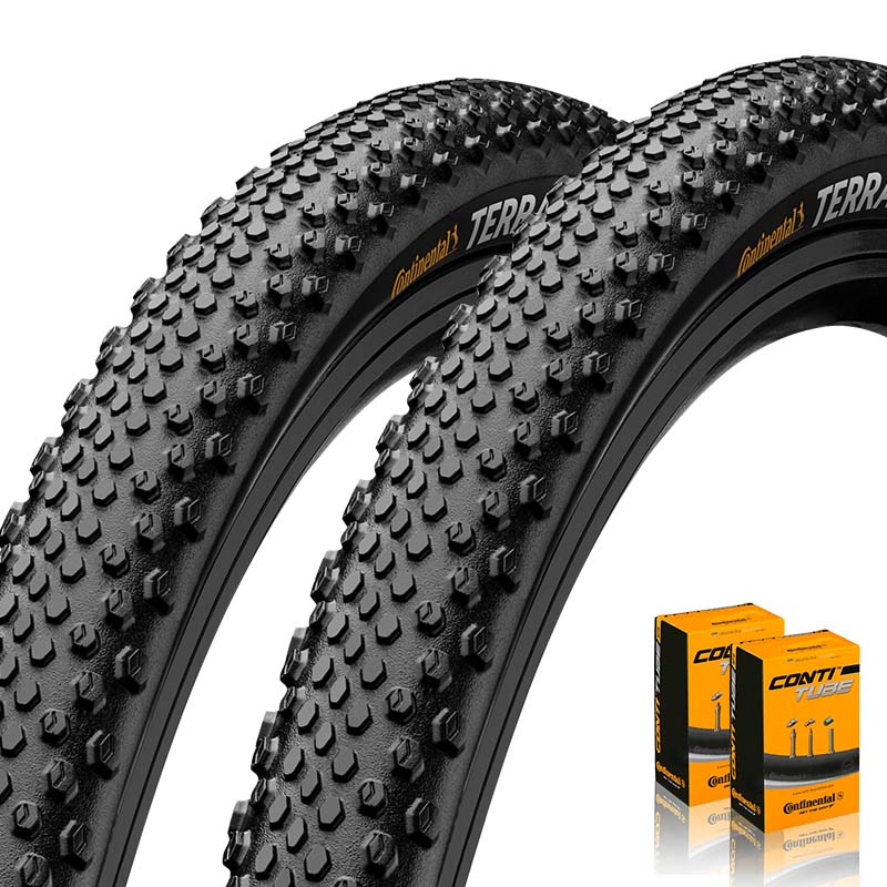 2x CONTINENTAL Gravel Reifen 27.5x1.50 | 40-584 Terra Trail ProTection schwarz 2x CONTINENTAL Gravel Reifen 27.5x1.50 | 40-584 Terra Trail ProTection schwarz mit SV Schlauch