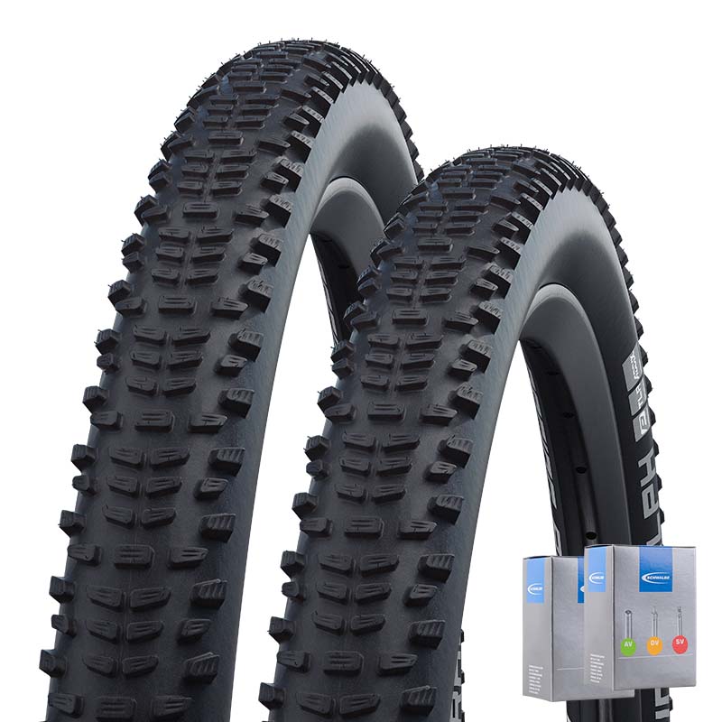 2x SCHWALBE Reifen Falt Racing Ralph 26 -29 Zoll Perf. HS490 Addix | Schlauch wählbar