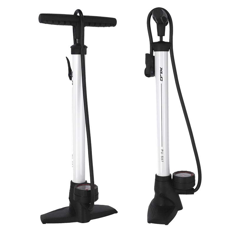 XLC Standpumpe PU-S07 für Autoventil / Blitzventil / Sclaverand mit Manometer weiß