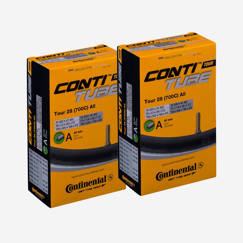 2x CONTINENTAL Touren Schlauch 28 Zoll | 32/47-622/635 Autoventil 40mm