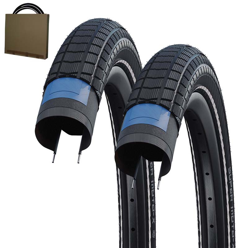 2x SCHWALBE E-Bike Reifen Super Moto-X 20x2.80 | 70-406 HS439 Pannenschutz Reflex
