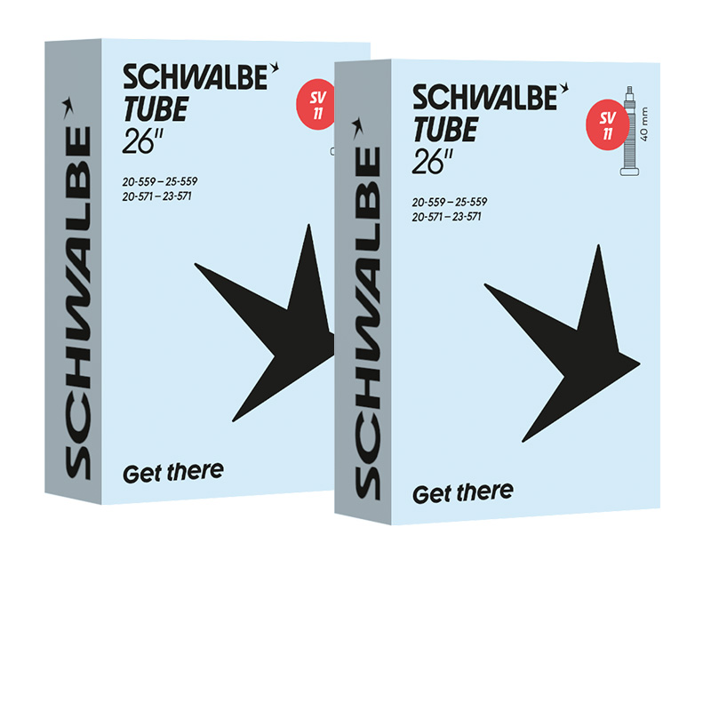 2x SCHWALBE Rennrad Schlauch 26 Zoll | 20/25-559/571 SV11 Sclaverand 