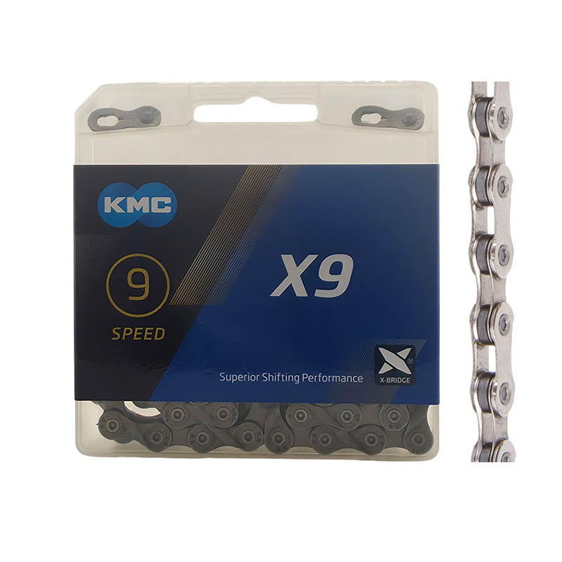 KMC Fahrradkette 9-Fach X9 114 Glieder Kettenschloss 