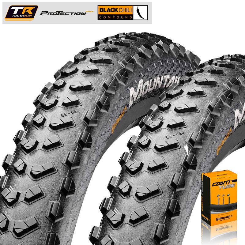 2x CONTINENTAL MTB Reifen 29x2.30 | 58-622 Mountain King ProTection BlackChili schwarz