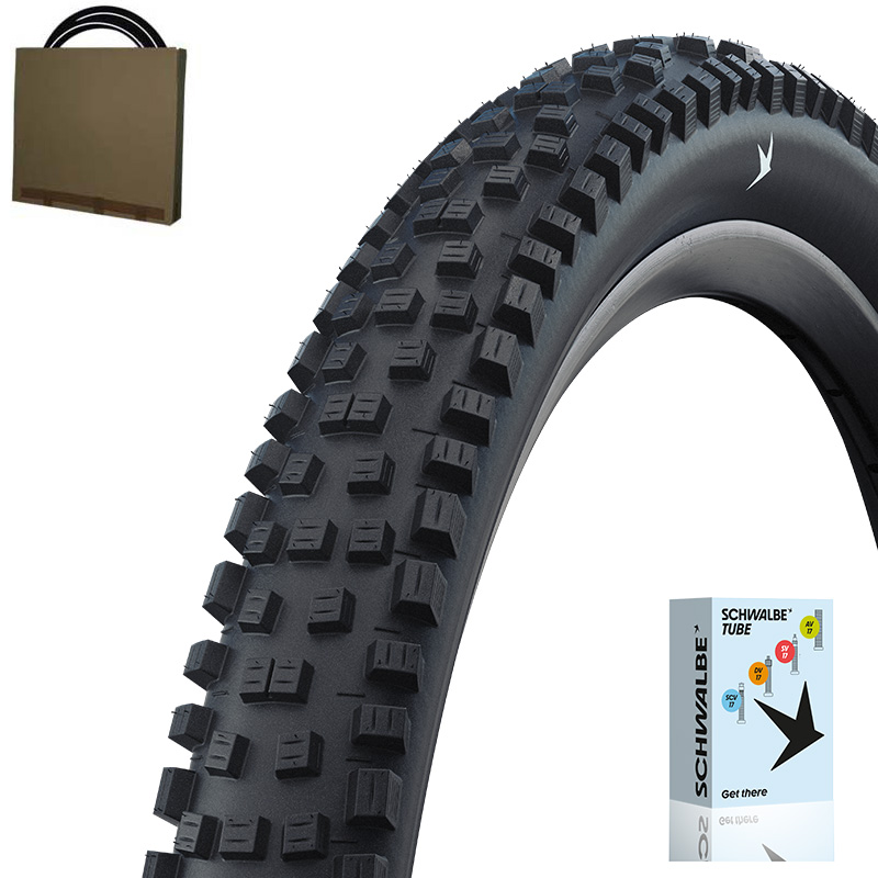 SCHWALBE MTB Reifen Nobby Nic 29x2.25 | 57-622 HS602 STANDARD Addix schwarz mit SV Schlauch