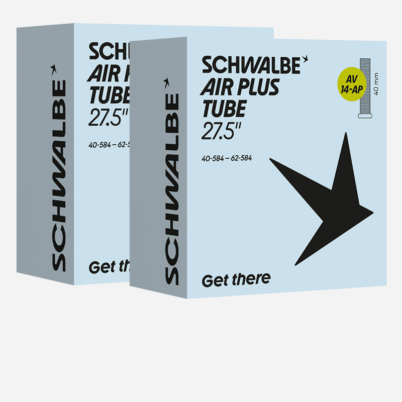 2x SCHWALBE Schlauch Air Plus AV14AP 27,5 Zoll 40/62-584 Autoventil