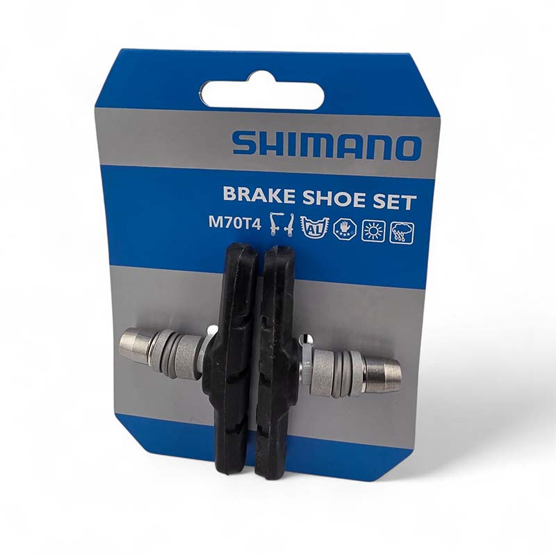 SHIMANO Bremsschuhe für V-Brake M70T4 2er Set, 70mm, schwarz