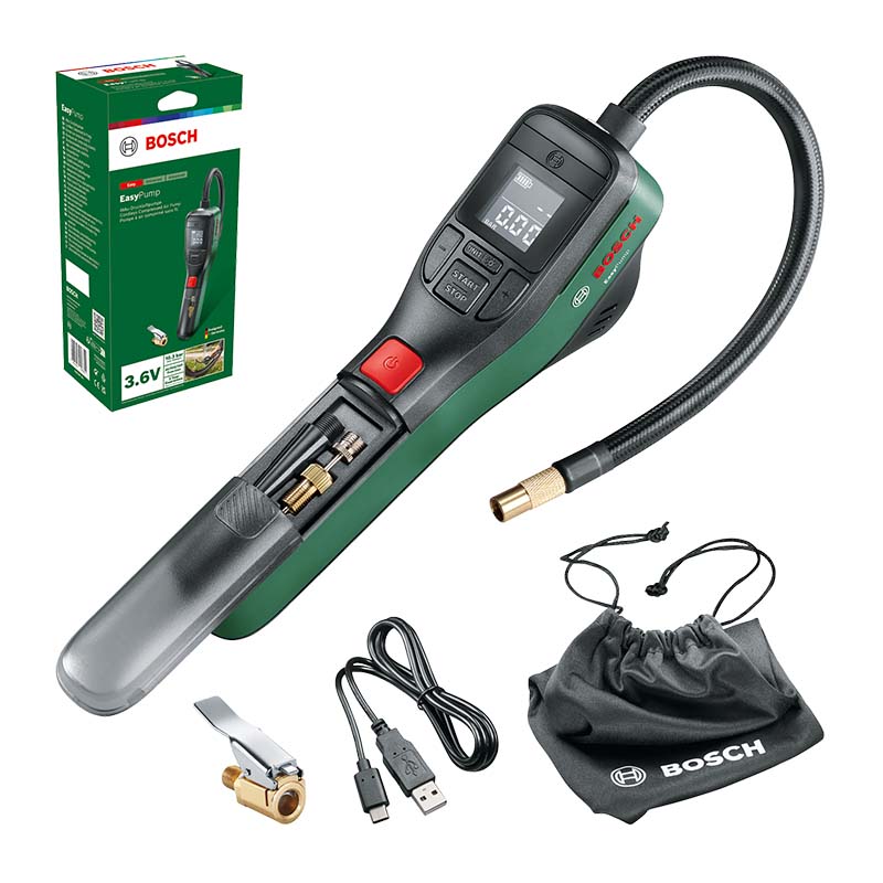 Bosch Elektrische Fahrradpumpe EasyPump 3,6V 3,0Ah 10,3 bar USB-C