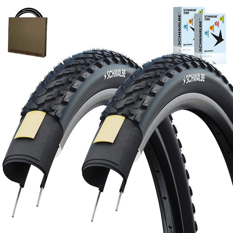 2x SCHWALBE Fahrradreifen Land Cruiser HS648 28x2.15 | 55-622 schwarz new mit SV Schlauch