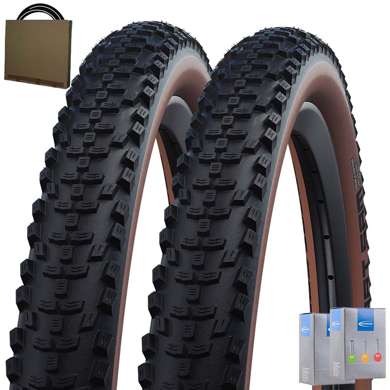 2x SCHWALBE MTB Reifen Smart Sam 26 - 29 HS624 Addix schwarz/bronze | Schlauch wählbar