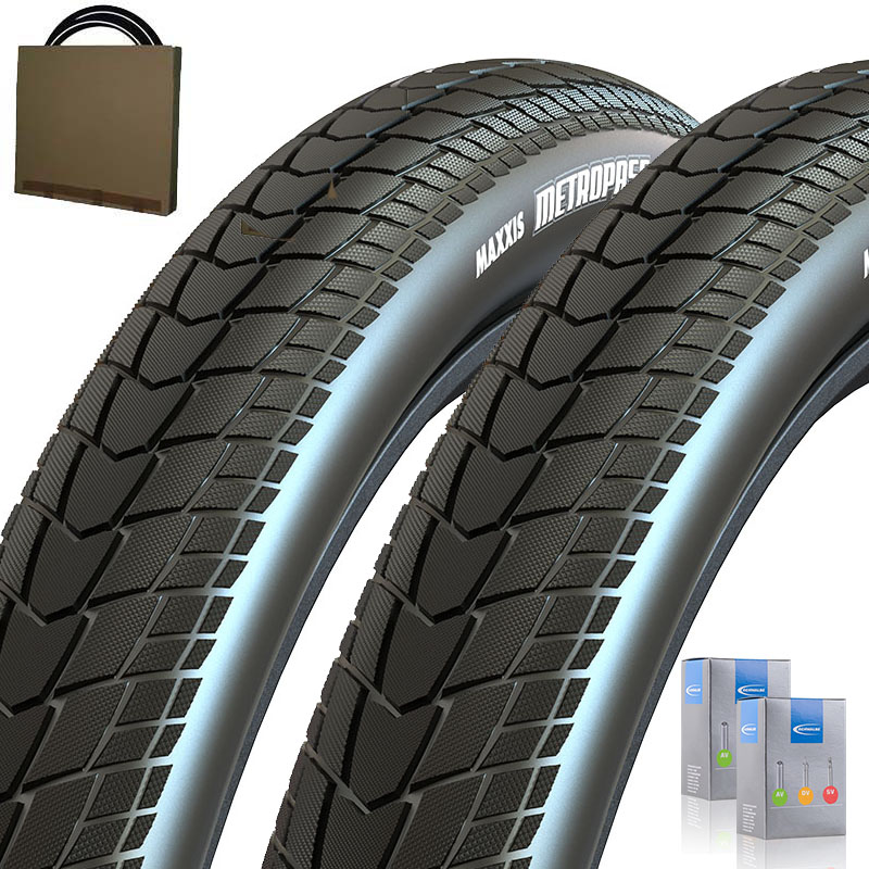 2x MAXXIS E-Bike City Reifen MetroPass 27.5 - 28 Zoll Pannenschutz schwarz Reflex | Schlauch wählbar