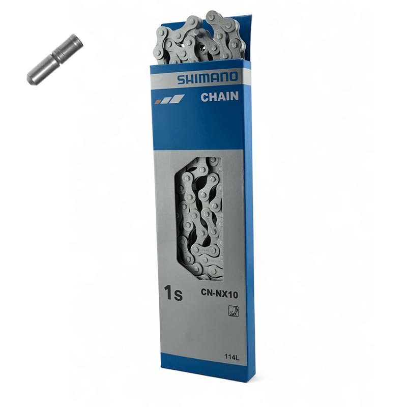 SHIMANO Fahrradkette 1-Fach Nabenschaltung Singlespeed CN-HX10 114 Glieder Kettennietstift