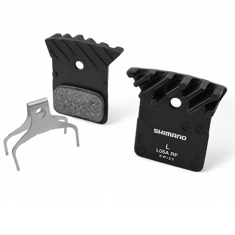 SHIMANO Scheibenbremsbeläge L05A Resin 1 PAAR mit Kühlrippen für DEORE XT, SLX, DURA-ACE, ULTEGRA, 105, TIAGRA, GRX