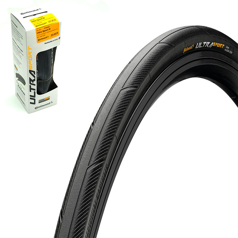 CONTINENTAL Rennrad 700x25C | 25-622 Reifen Ultra Sport III faltbar Performance schwarz