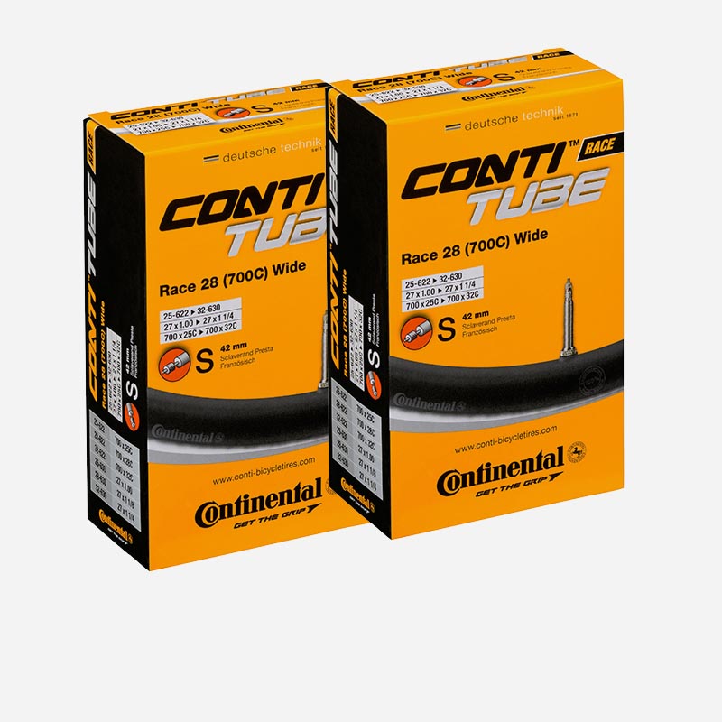 2x CONTINENTAL Rennrad Schlauch 28 Zoll wide | 25/32-622 Sclaverand 42mm 