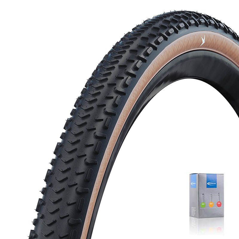 SCHWALBE Gravel Race Reifen G-One RX PRO 28x2.00 | 50-622 HS637 schwarz/bronze mit SV Schlauch