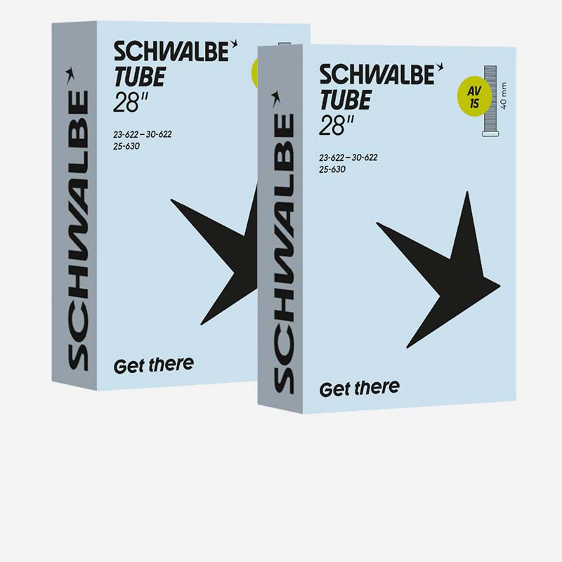 2x SCHWALBE Schlauch AV15 28 Zoll | 18/28-622/630 Autoventil 