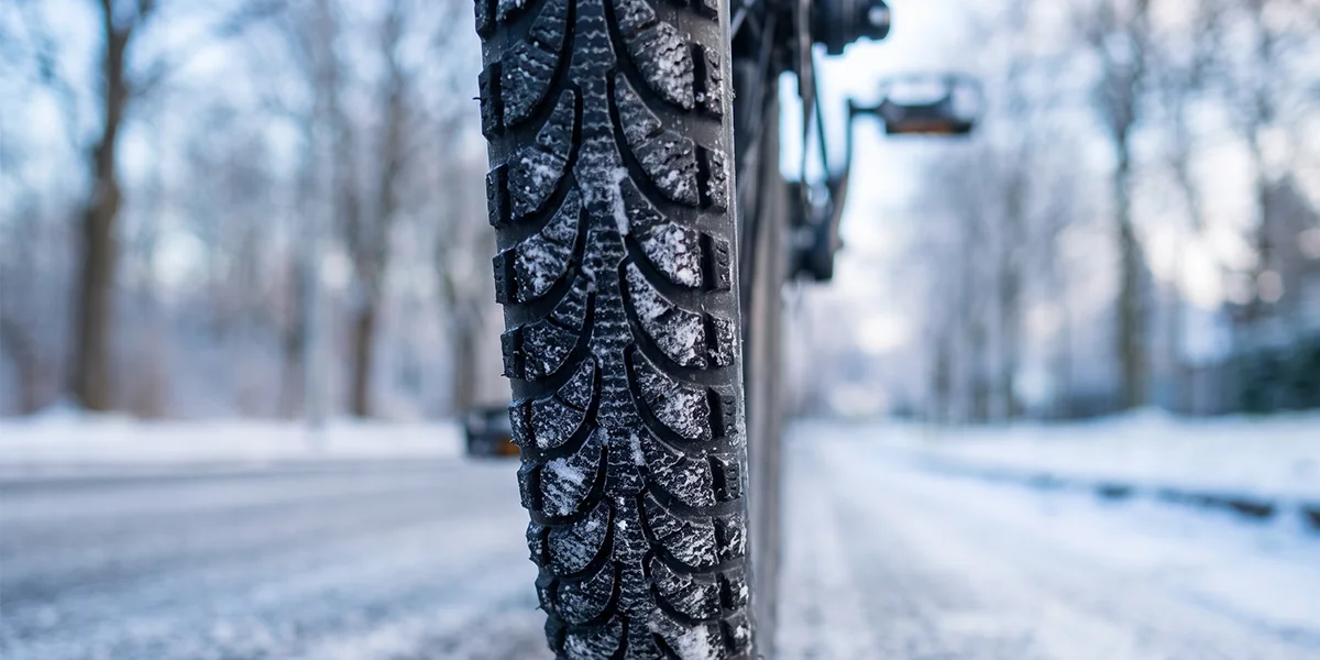 Fahrradreifen im Winter