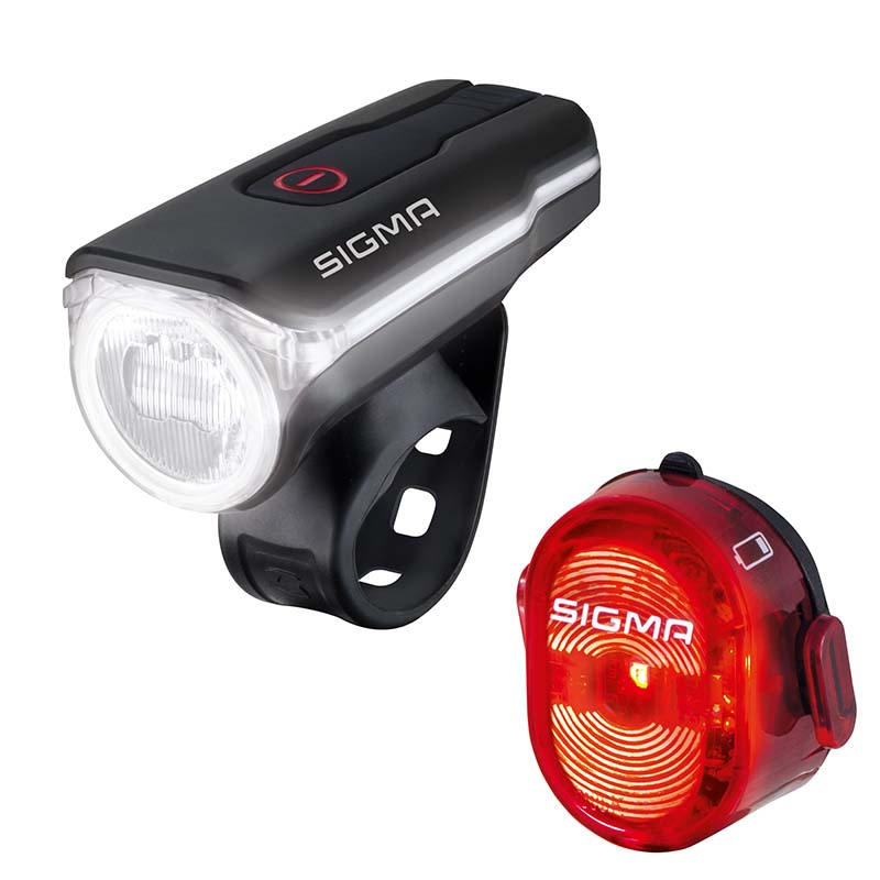 Sigma LED Akku Beleuchtungsset Frontlicht Aura 60 Lux + Rücklicht Nugget II Sigma LED Akku Beleuchtungsset Frontlicht Aura 60 Lux + Rücklicht Nugget II