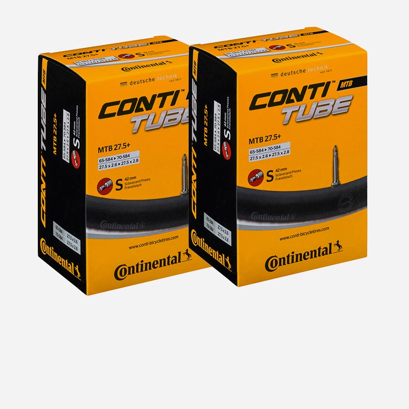 2x CONTINENTAL MTB Schlauch 27.5 Zoll Plus | 65/70-584 Sclaverand 40mm 