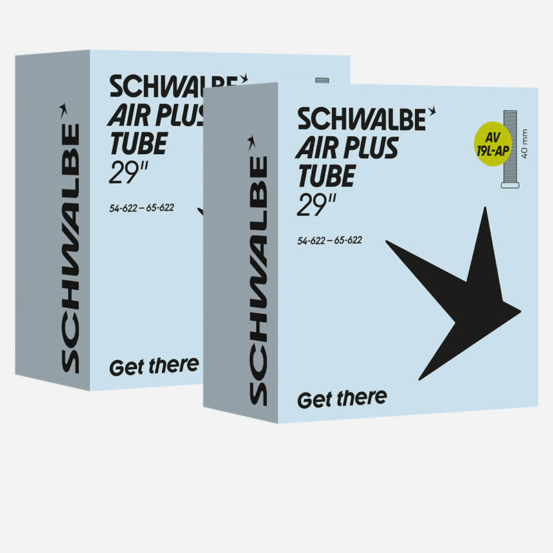 2x SCHWALBE MTB & SUV Schlauch Air Plus AV19+ AP 29 Plus Zoll 54/65-622 Autoventil 