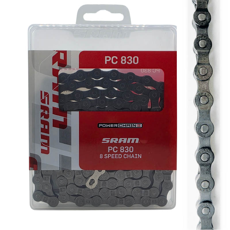 SRAM Fahrradkette 6/7/8-fach PC 830 114 Glieder Kettenschloss Shimano kompatibel