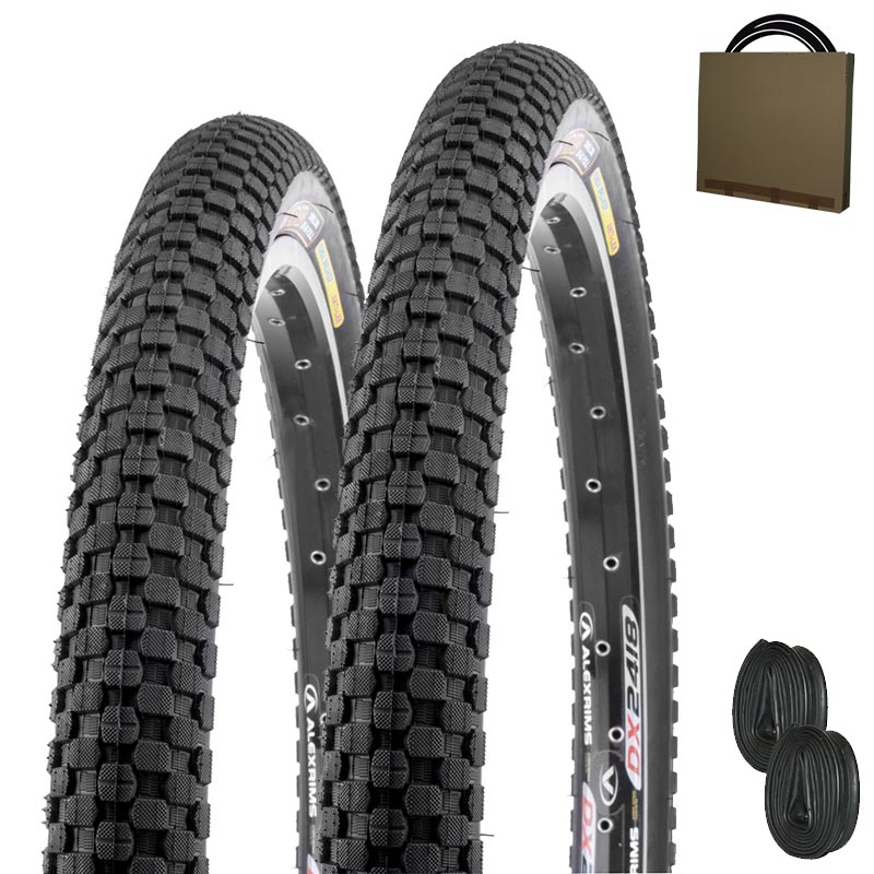 2x KENDA BMX Reifen 24x2.30 | 58-507 PRC K-RAD K-905 schwarz mit DV Schlauch