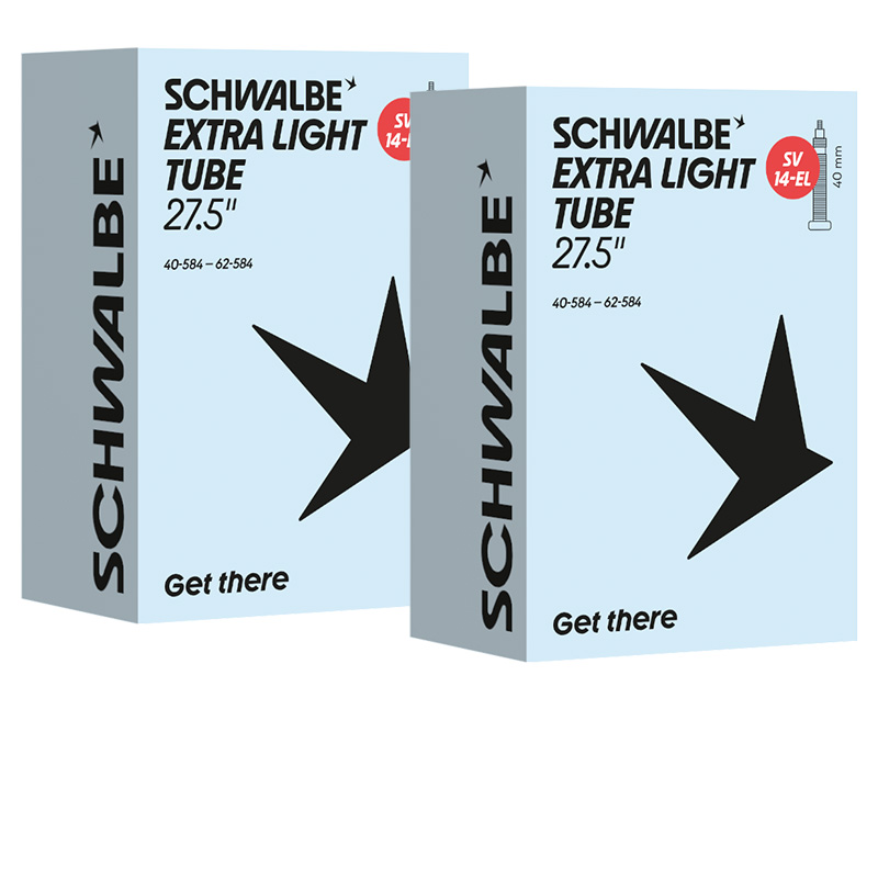 2x SCHWALBE Freeride Schlauch SV21 EL 27,5 Zoll Plus | 54/75-584 Sclaverand