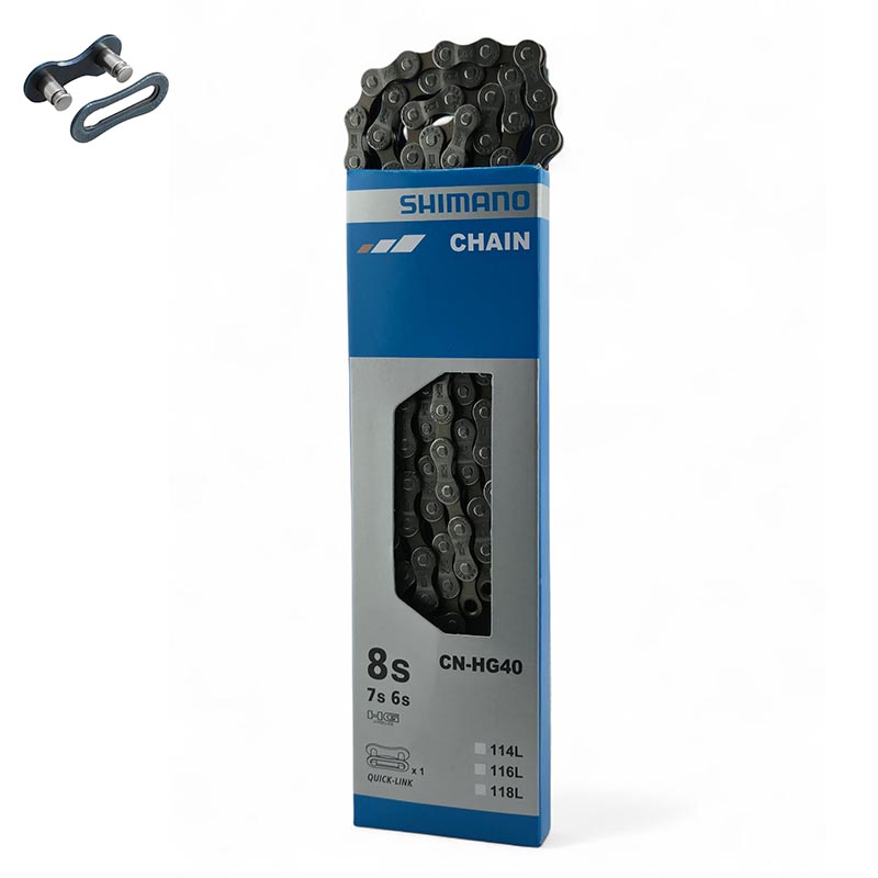SHIMANO Fahrradkette 7/8-Fach CN-HG40 116-Glieder Kettenschloss