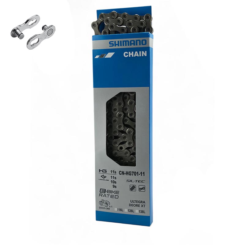 SHIMANO Fahrradkette 11-Fach CN-HG701 DEORE XT, ULTEGRA 116 Glieder Kettenschloss