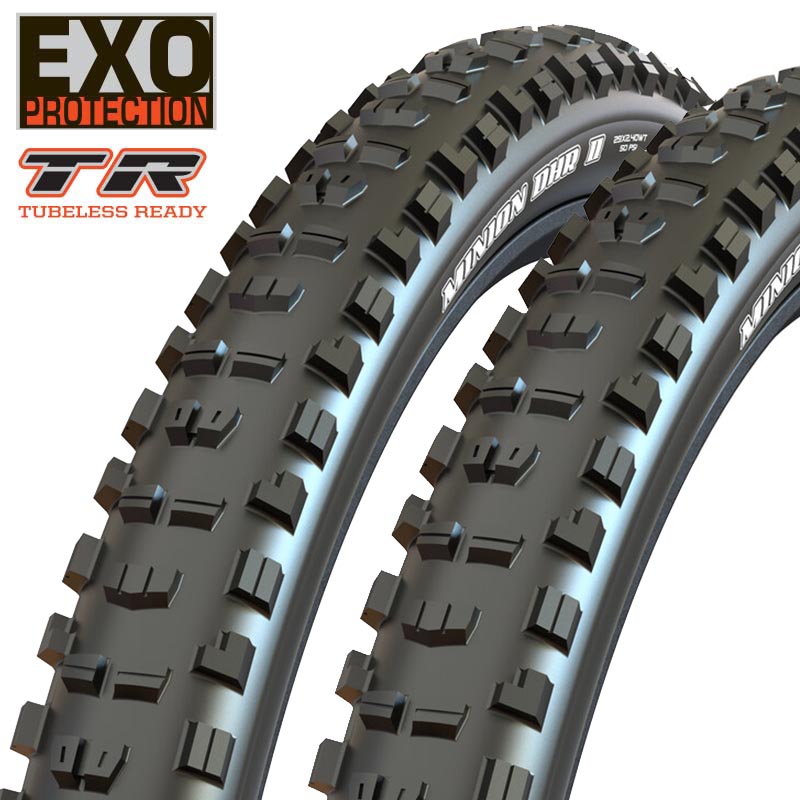 2x MAXXIS MTB Reifen Minion DHR II 29x2.30 | 58-622 schwarz Dual Tubeless Ready + EXO faltbar