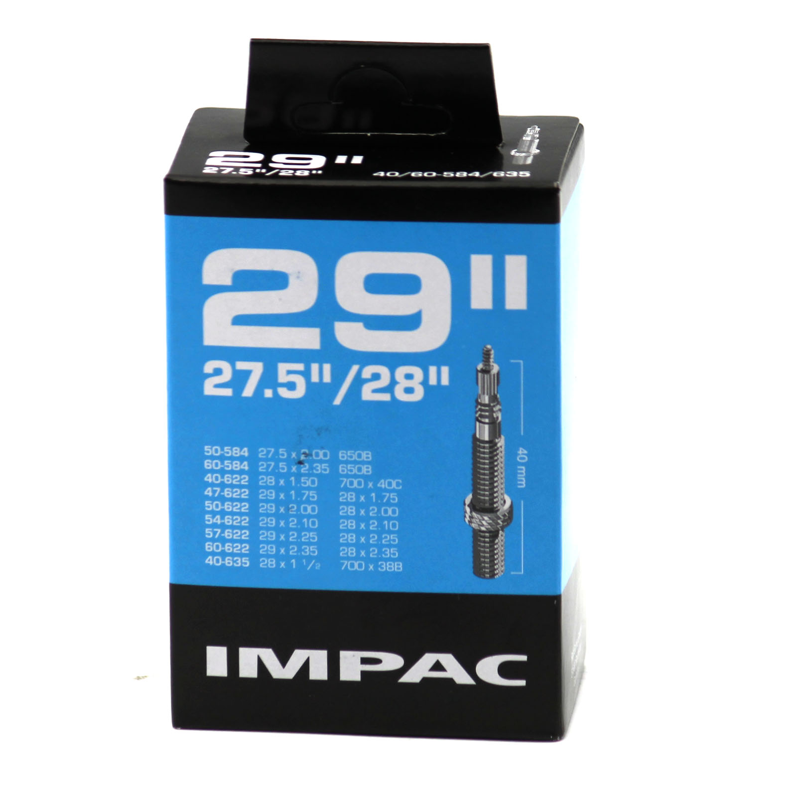IMPAC Fahrradschlauch 27,5 - 29 Zoll 40/60-584/635 Sclaverand 40mm