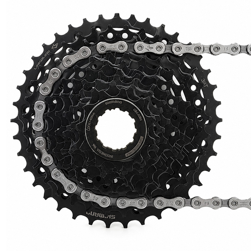 SHIMANO Kassette Zahnkranz 10-Fach 11 - 48 Zähne CS-LG300 LINKGLIDE + Fahrradkette LG500 126 Glieder