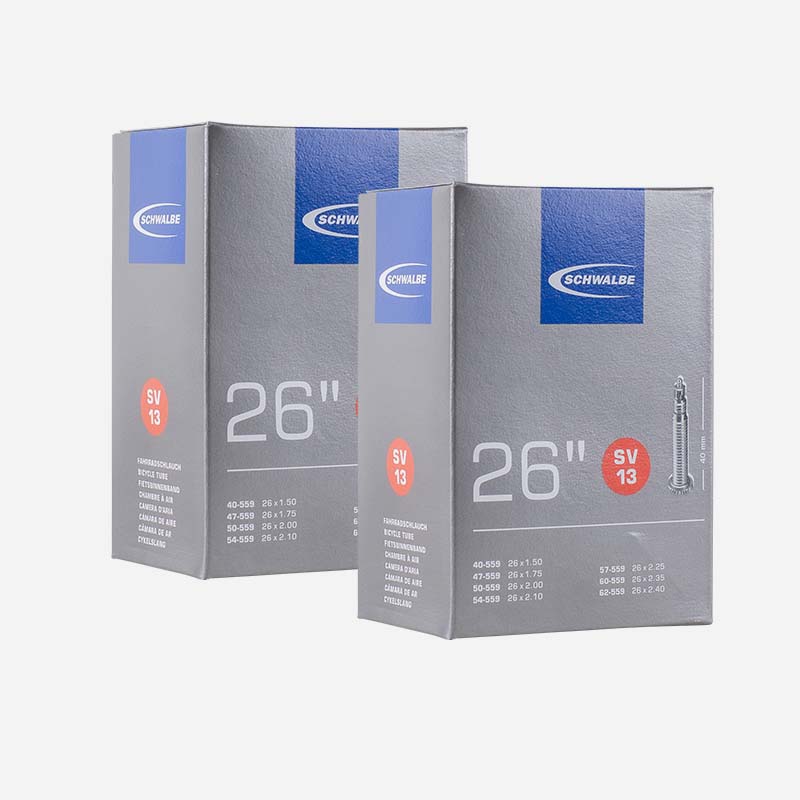 2x SCHWALBE MTB Schlauch 26 Zoll SV13 40/62-559 Sclaverand 