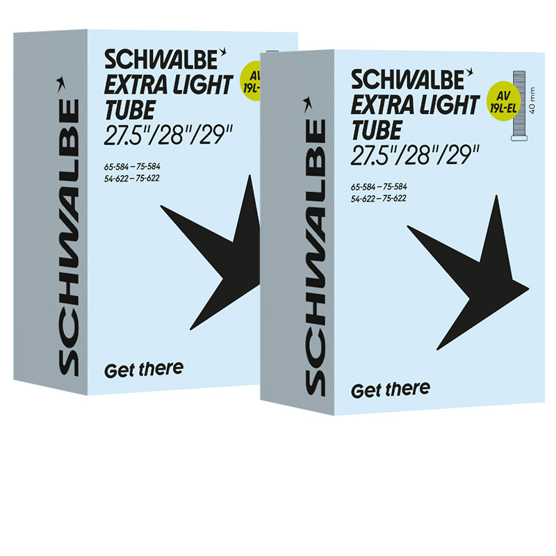 2x SCHWALBE MTB Schlauch 27.5/29 Plus Zoll AV19L EL 54/75-584/622 Autoventil 40mm 