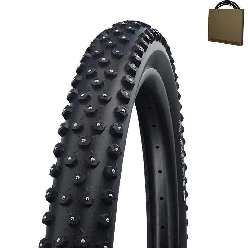 SCHWALBE MTB Reifen Winter Ice Spiker Pro HS379 26 - 29 Spikes schwarz | Schlauch wählbar