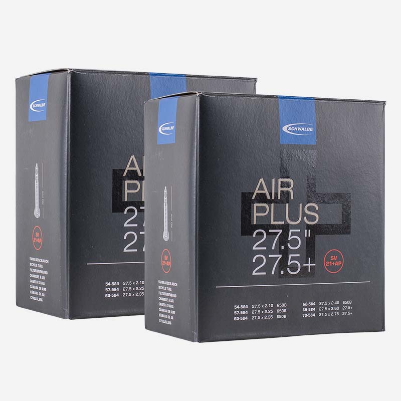 2x SCHWALBE MTB & SUV Schlauch Air Plus SV21+AP 27,5 Plus Zoll 54/70-584 Sclaverand