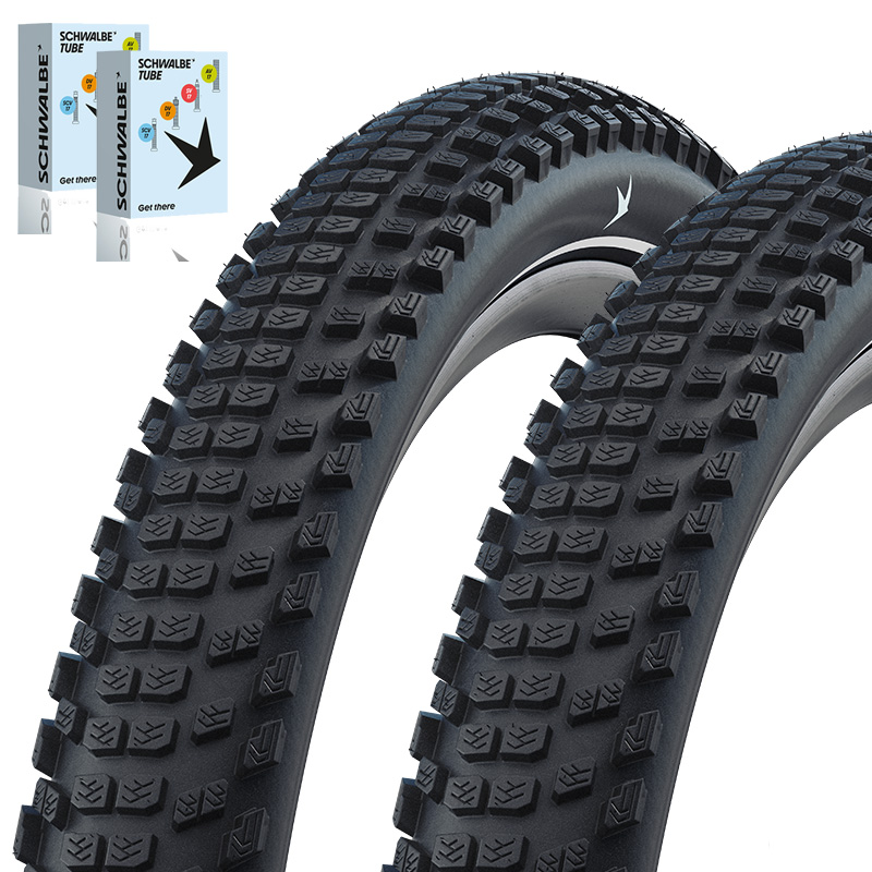 2x SCHWALBE E-Bike Reifen Johnny Watts Plus 365 29x2.60 | 65-622 Addix Pannenschutz Reflex mit SV Schlauch