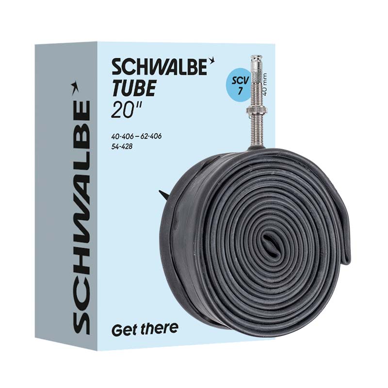 SCHWALBE Fahrradschlauch SCV7 20 Zoll | 40/62-406 Clik Valve