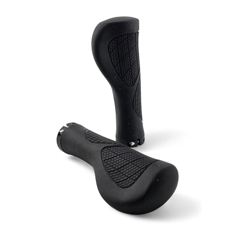 LTJ Fahrrad Lenkergriffe Gummi/Kunststoff 130/130mm ergonomisch schwarz