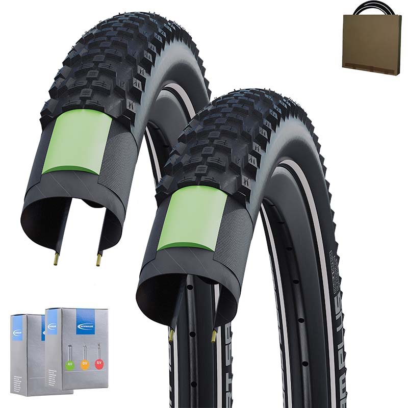 2x SCHWALBE E-Bike Cross Reifen Smart Sam Plus 28x1.75 | 47-622 HS624 Pannenschutz Reflex mit SV Schlauch