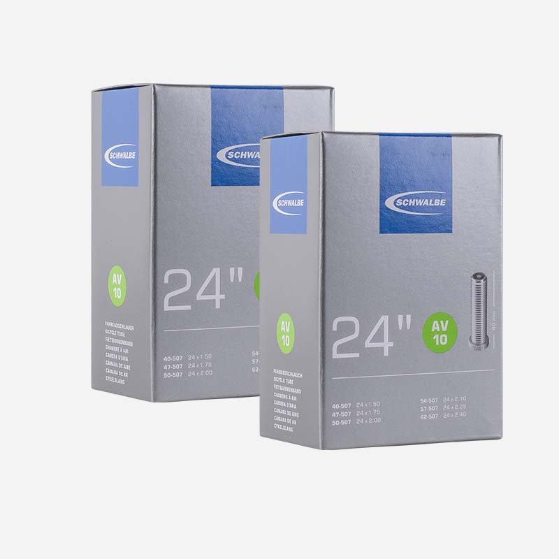 2x SCHWALBE Schlauch 24 Zoll | 40/62-507 AV10 Autoventil 