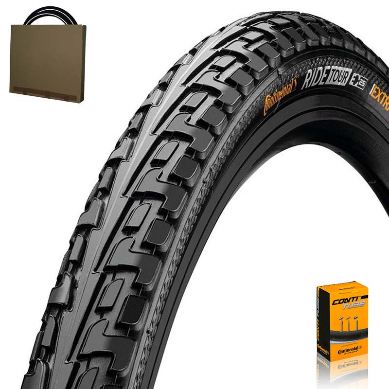 CONTINENTAL Touren Reifen Ride Tour 27x1 1/4 | 32-630 schwarz | Schlauch wählbar