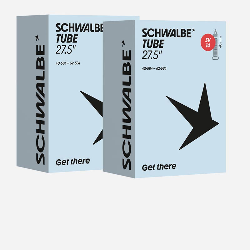 2x SCHWALBE Fahrradschlauch 27,5 Zoll SV14 40/62-584 Sclaverand