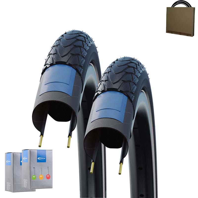 2x SCHWALBE Reifen Marathon Racer HS429 26x1.50 | 40-559 schwarz Reflex