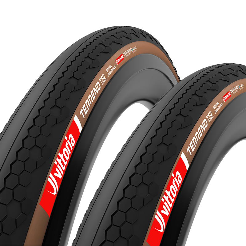 2x Vittoria Gravel Reifen Hardpack Faltreifen 28x1.75 | 45-622 Terreno T10 schwarz/braun 