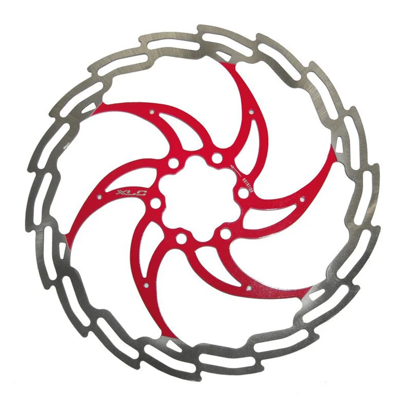 XLC MTB Bremsscheibe BR-X02 6-Loch 160mm silber/rot